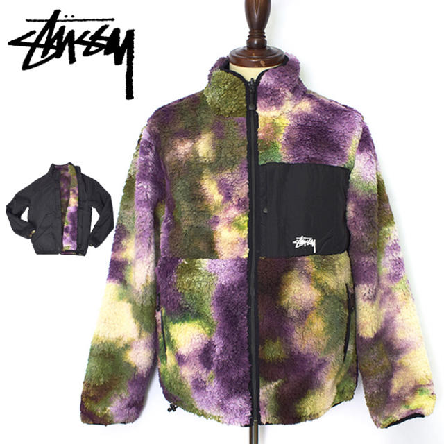 STUSSY(ステューシー)のStussy 新作 Micro Fleece Jacket タイダイ メンズのジャケット/アウター(ブルゾン)の商品写真