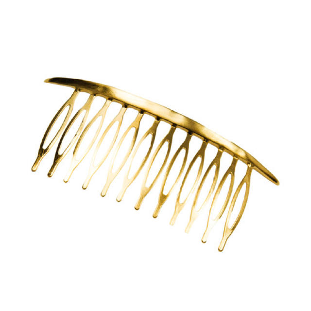 プリュイ Pluie クレセントマットショートコーム GOLD レディースのヘアアクセサリー(その他)の商品写真