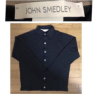 ジョンスメドレー(JOHN SMEDLEY)のジョンスメドレー JOHN SMEDLEY 襟付きカーディガン ブラック(カーディガン)