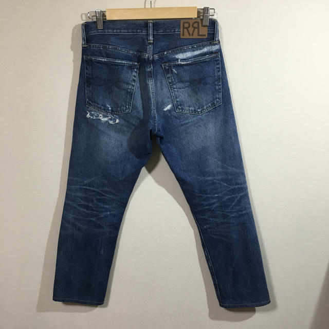 RRL(ダブルアールエル)のRRL ダブルアールエル ダメージデニム デニム ジーパン Gパン アメカジ メンズのパンツ(デニム/ジーンズ)の商品写真