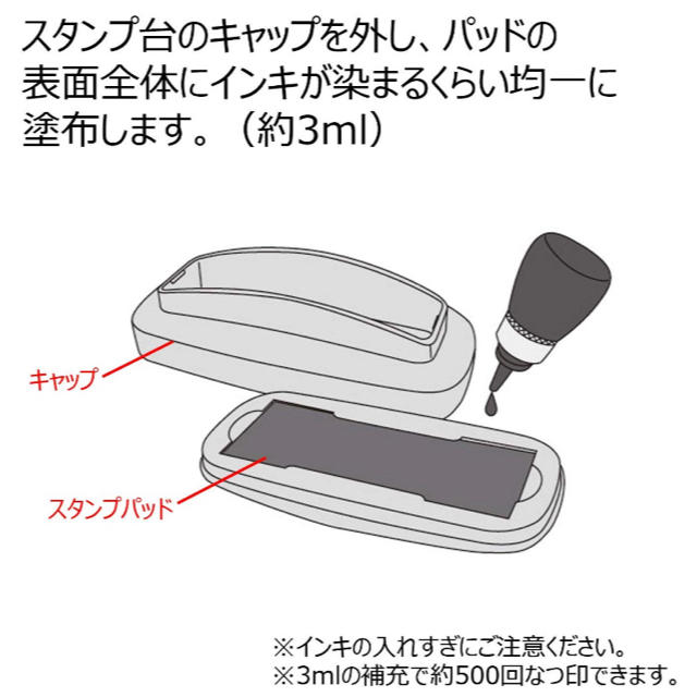 Shachihata(シャチハタ)のおむつポン用 補充インキ 交換用スタンプパッド セット キッズ/ベビー/マタニティのキッズ/ベビー/マタニティ その他(その他)の商品写真