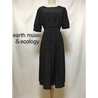 アースミュージックアンドエコロジー(earth music & ecology)のearth music＆ecology 水玉ワンピース C-44(ひざ丈ワンピース)