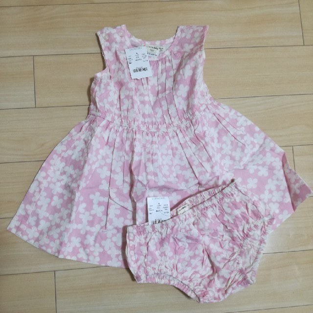 J.Crew(ジェイクルー)の【新品】ベビーワンピース&パンツのセット キッズ/ベビー/マタニティのキッズ服女の子用(90cm~)(ワンピース)の商品写真