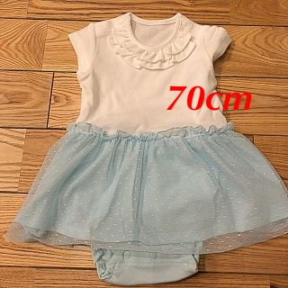 ユニクロ(UNIQLO)のsale!!最終価格【70cm ユニクロ】チュールショートオール(ロンパース)