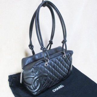 シャネル(CHANEL)のシャネル カンボンライン ボーリングバッグ A25171 トート ブラック(トートバッグ)