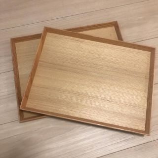 ムジルシリョウヒン(MUJI (無印良品))の【美品】無印トレイ2枚(テーブル用品)