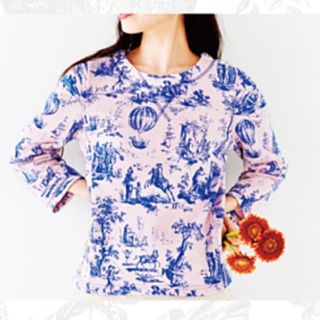 ハコ(haco!)のパフスリーブトップス Toile de jouy  haco!(カットソー(長袖/七分))