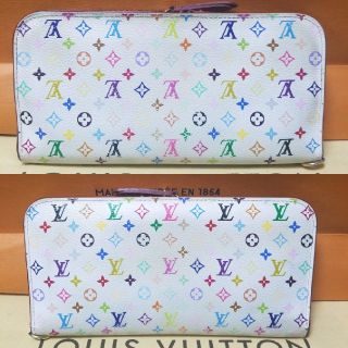 ルイヴィトン(LOUIS VUITTON)の美品☆ルイヴィトンマルチカラーアンソリット長財布(財布)