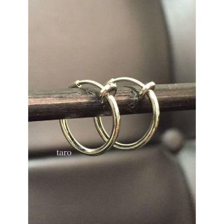 激安・送料込！【イヤリング シルバー 15mm 2個セット】(ピアス(両耳用))