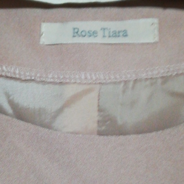 Rose Tiara(ローズティアラ)のRose Tiara 半袖ワンピース　膝丈　42号(LL) ローズ　ティアラ レディースのワンピース(ひざ丈ワンピース)の商品写真