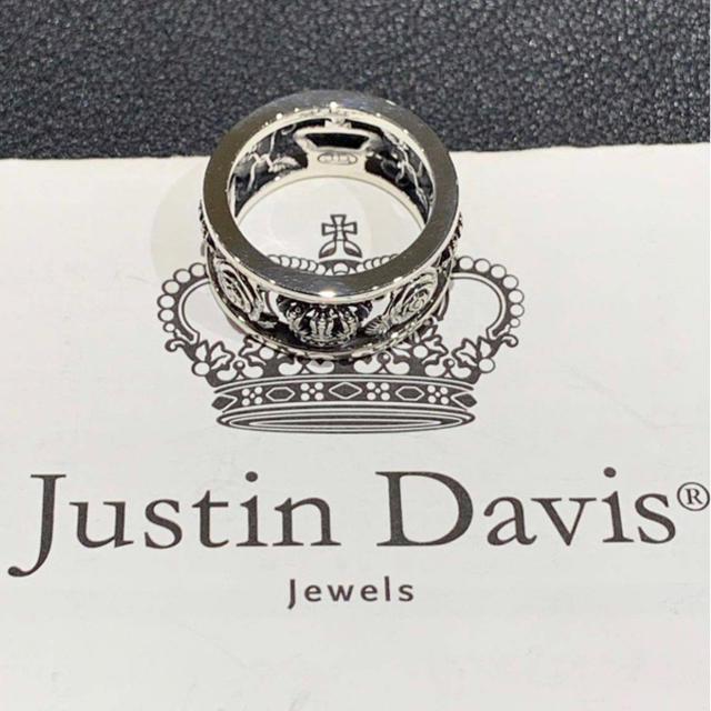 新品◆JUSTIN DAVIS◆MY LOVE◆薔薇クラウンリング◆15号◆