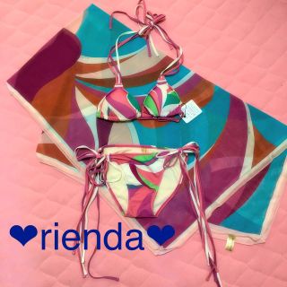 リエンダ(rienda)の値下げ！rienda❤︎パレオ付ビキニ (水着)