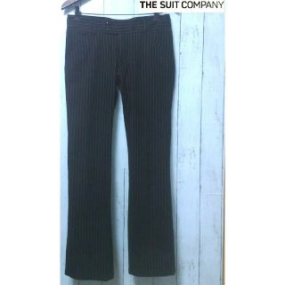 スーツカンパニー(THE SUIT COMPANY)のスーツカンパニー 美脚足長スタイル シューカット スリムパンツ ストライプ(スラックス)