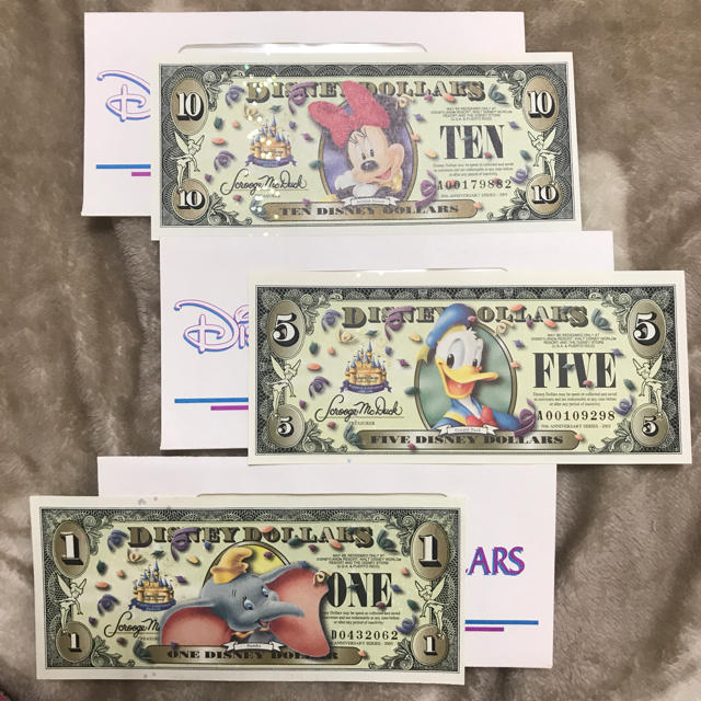 Disney - ディズニーダラー ドル$紙幣 1$,5$,10$セットの通販 by べ