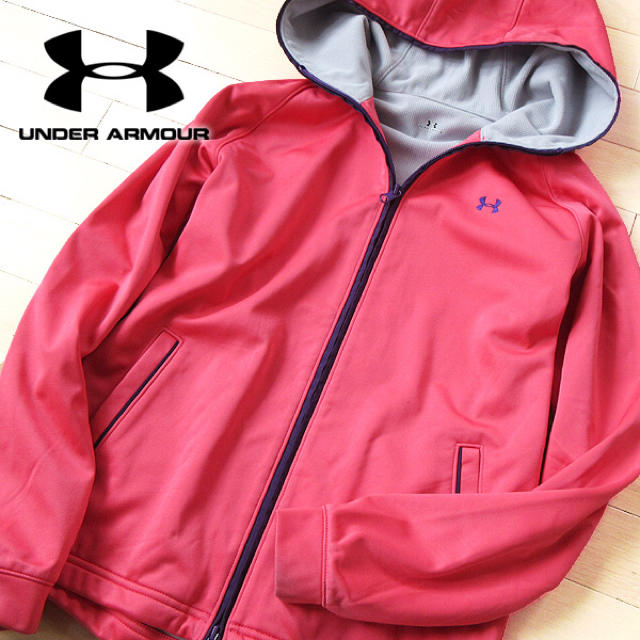 UNDER ARMOUR(アンダーアーマー)の美品 M アンダーアーマー レディース パーカージャケット ピンク レディースのジャケット/アウター(その他)の商品写真