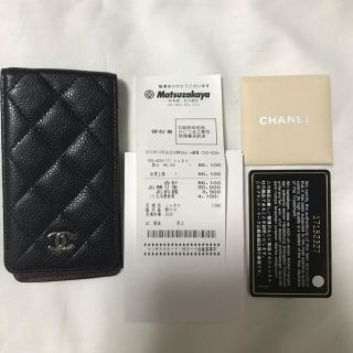 シャネル(CHANEL)の美品CHANEL iPhone5ケースキャビアスキン(iPhoneケース)