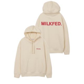 ミルクフェド(MILKFED.)の【新品】MILKFED.パーカー オフホワイト(パーカー)