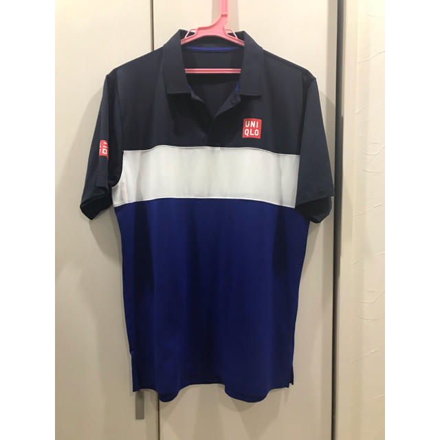 UNIQLO(ユニクロ)のユニクロ テニスウェア 錦織圭 選手 着用モデル 上下セット 中古 Lサイズ スポーツ/アウトドアのテニス(ウェア)の商品写真