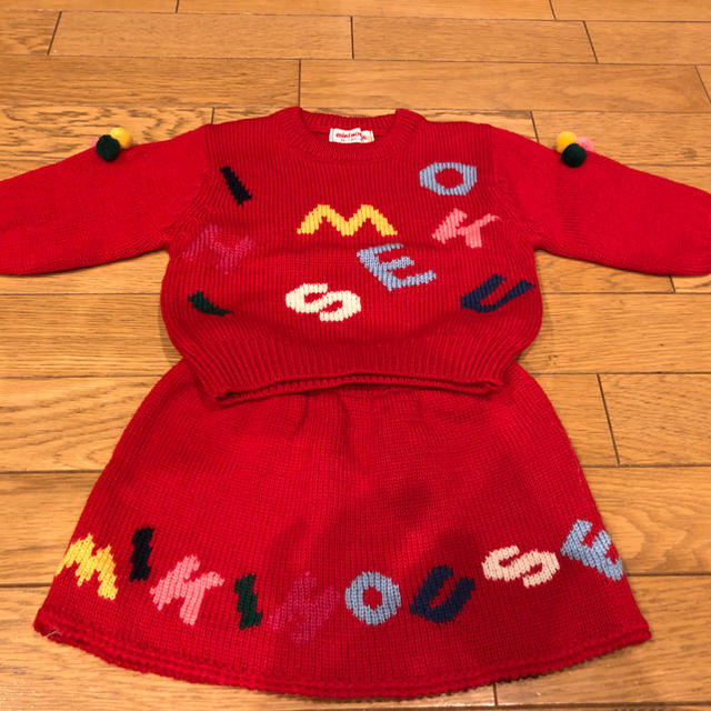 mikihouse(ミキハウス)のMIKIHOUSE ニット セットアップ キッズ/ベビー/マタニティのベビー服(~85cm)(ニット/セーター)の商品写真