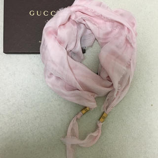 グッチ(Gucci)の【新品未使用】グッチ GUCCI スカーフ ピンク(バンダナ/スカーフ)