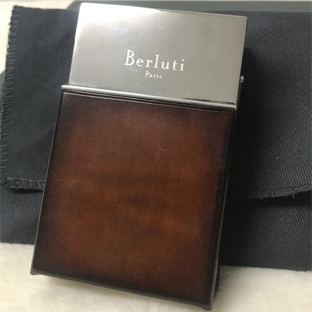 Berluti ベルルッティ シルバー&レザー シガー&カードケース