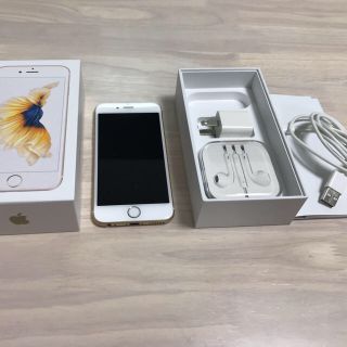 アイフォーン(iPhone)の専用 iPhone 6s 64gb gold 本体 1500円相当ケース付き(スマートフォン本体)