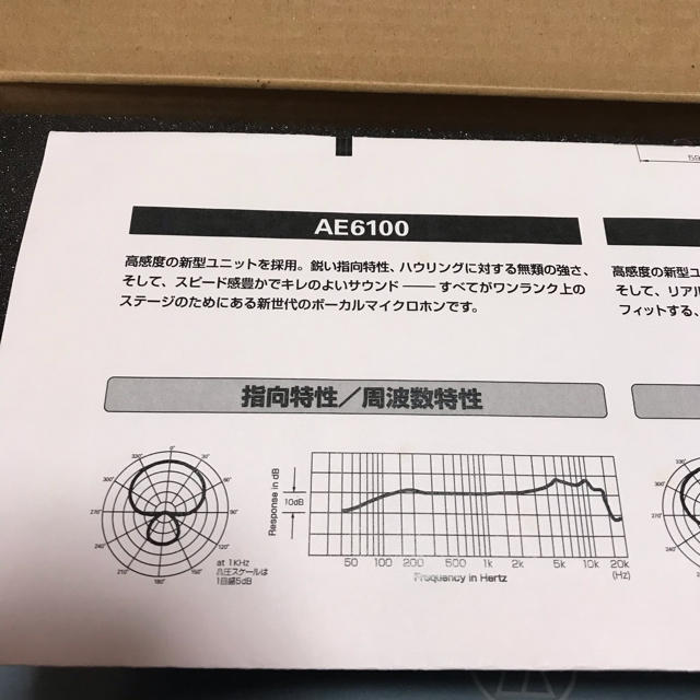 audio-technica(オーディオテクニカ)のaudio-technica ダイナミック型 マイク AE6100 楽器のレコーディング/PA機器(マイク)の商品写真