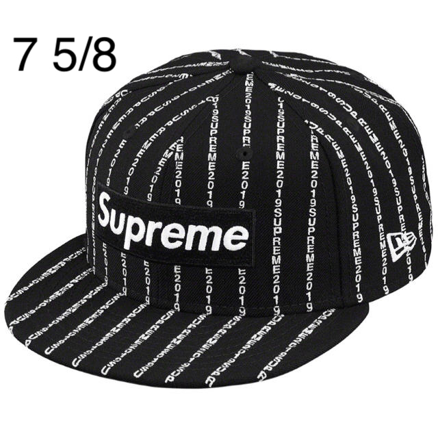 帽子supreme new era black 黒 7 5/8 希少サイズ