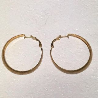 ゴールドカラー  フープピアス(ピアス)