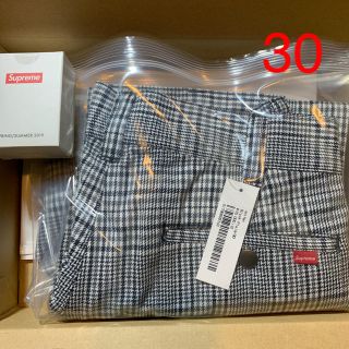 シュプリーム(Supreme)の【30・黒チェックS】supreme Work Pant ワークパンツ(ワークパンツ/カーゴパンツ)