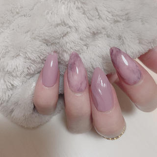 pink marble nail