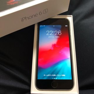 アイフォーン(iPhone)のiphone6s 64GB スペースグレー au 美品(スマートフォン本体)