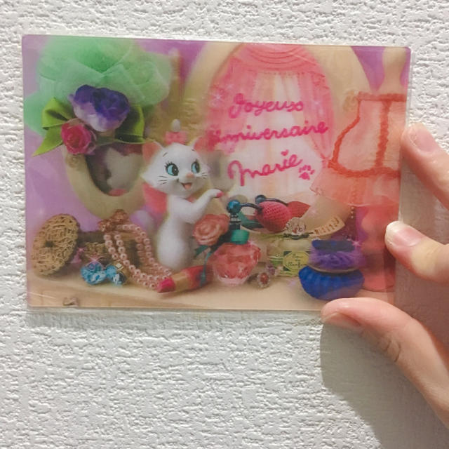 Disney(ディズニー)の3Dポストカード マリーちゃん エンタメ/ホビーの声優グッズ(写真/ポストカード)の商品写真