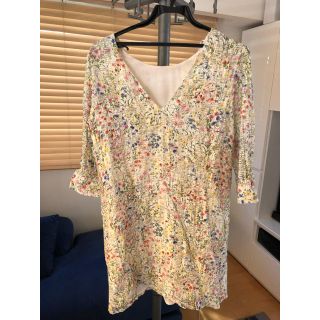 ザラ(ZARA)のZARA 花柄ワンピース(ミニワンピース)