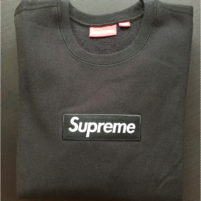 18aw Supreme BoxLogo Crewneck black Mサイズ