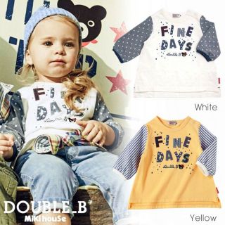 ミキハウス(mikihouse)のミキハウス　ダブルＢ　ふんわり異素材お袖の長袖Ｔシャツ　130 120(Tシャツ/カットソー)