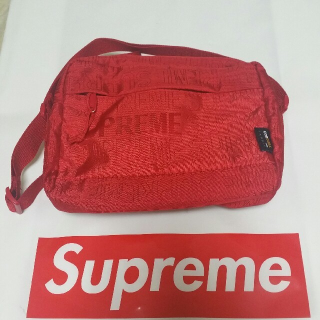 【red】supreme shoulder bag 2