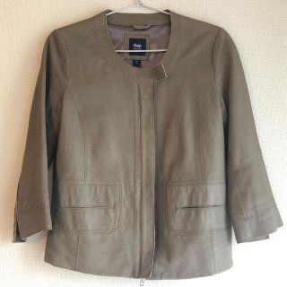 ギャップ(GAP)のGAP レザージャケット 美品(ノーカラージャケット)