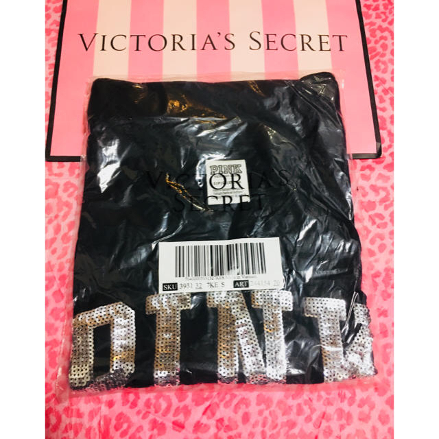 Victoria's Secret(ヴィクトリアズシークレット)の新品新作！ヴィクトリアズシークレットPINKタンクトップSブラック レディースのトップス(タンクトップ)の商品写真
