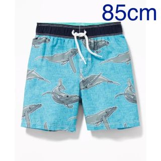 オールドネイビー(Old Navy)の新品★OLD NAVY 85cm 男の子水着 水色クジラ柄(水着)