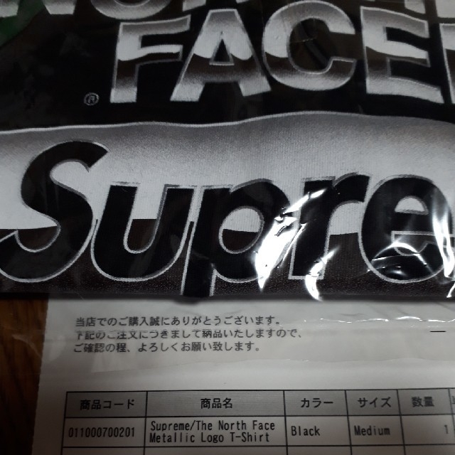 supreme north faceシュプリーム　ノースフェイス　tシャツ　m黒