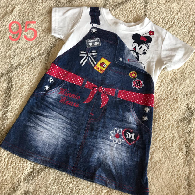 Disney(ディズニー)のミニーマウス プリントTシャツ 95 キッズ/ベビー/マタニティのキッズ服女の子用(90cm~)(Tシャツ/カットソー)の商品写真