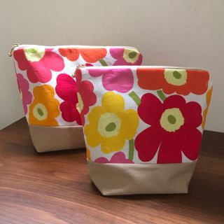 マリメッコ(marimekko)のお値下げ中です♡ミニウニッコで作成しました大きなポーチです(ポーチ)