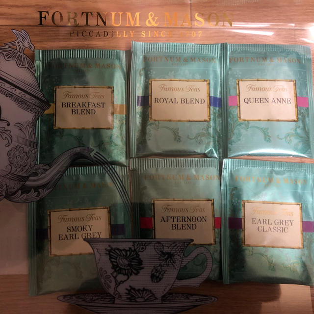 Fortnum & Mason ティーバッグ6種類 食品/飲料/酒の飲料(茶)の商品写真