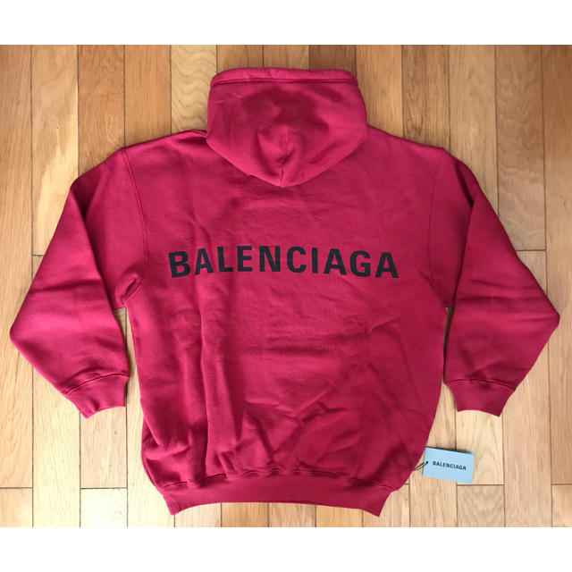 【新品 新色】Balenciaga 2019SSフーディー 赤 M