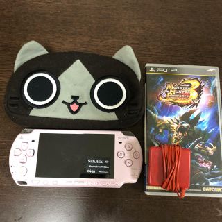 プレイステーションポータブル(PlayStation Portable)の専用【全部セット】PSP ピンク(携帯用ゲーム機本体)