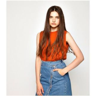 マウジー(moussy)の新品☆17SSマウジーMOUSSY TWISTバックオープンタンク☆オレンジ(タンクトップ)