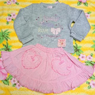 メゾピアノ(mezzo piano)のguco様専用♥メゾ&シャーリー❤100cm&95cm(Tシャツ/カットソー)