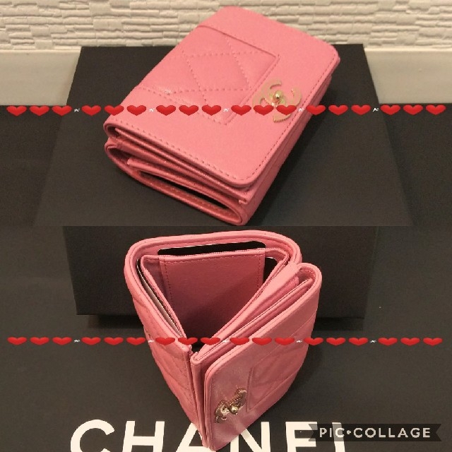 CHANEL(シャネル)の即完売品新品未使用シャネルマドモアゼル３つ折りナノウォレットピンク レディースのファッション小物(財布)の商品写真