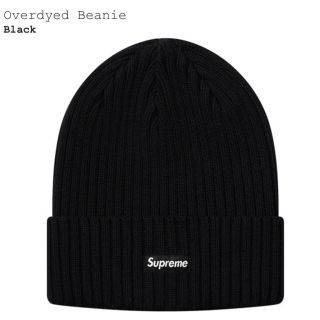 シュプリーム(Supreme)の黒 Supreme overdyed Beanie 19ss(ニット帽/ビーニー)